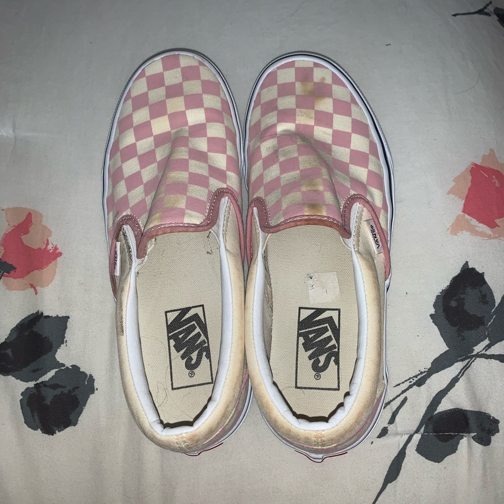 Pink Checkered Vans